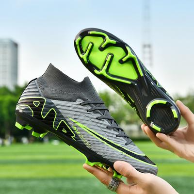 New High Top Football Shoes Long Nail Football Shoes Tf Broken Nail Training Shoes Football Men'S Models