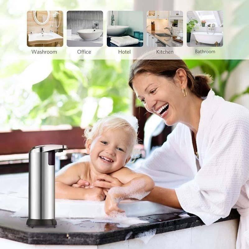 Stainless Steel Household Office  Handsfree Automatic IR Sensor Touchless Soap Liquid Dispenser