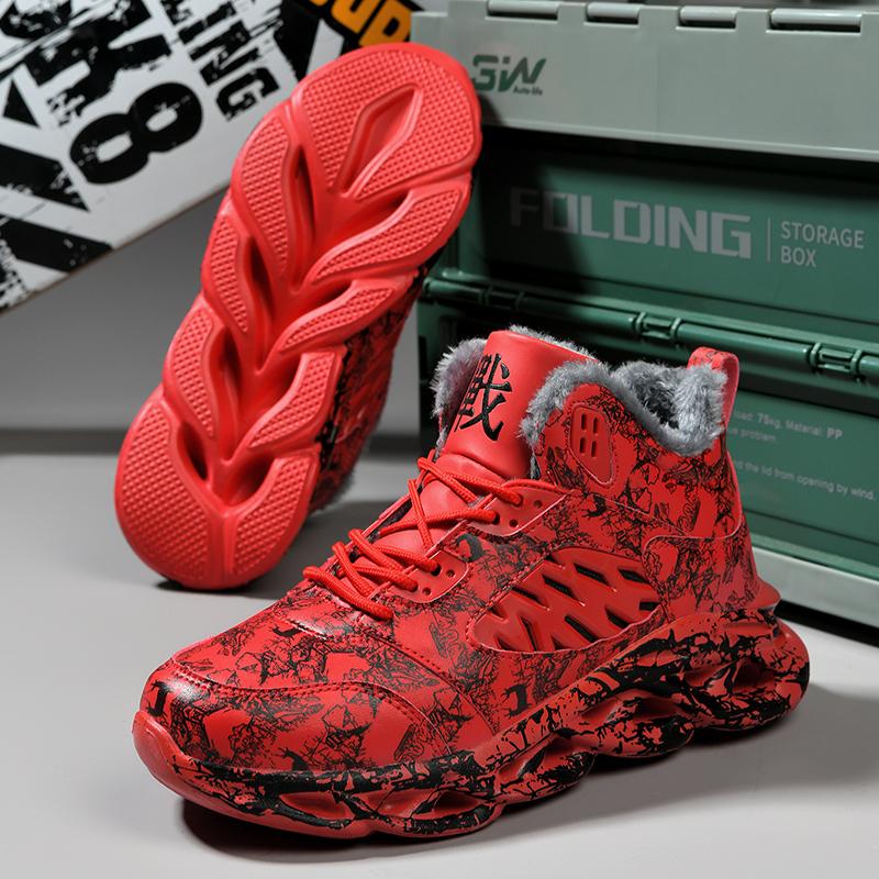 Shoes For Men New High-Top Beige Men Sneakers Chunky Men Shoes Heighten Fashion Casual Plus Size Damping Tennis Shoes Zapatillas