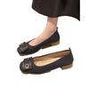 Doudou Shoes Girl 2025 Summer New Shallow Soft Leather Flat Shoes Summer Skirt Fairy Gentle Soft Sole Single Shoes