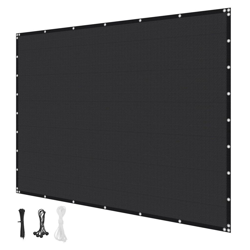 90% Sun Shade Cloth Privacy Screen 8 X 12 Ft for Patio Garden (Black)