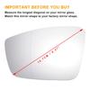 X AUTOHAUX Left Driver Side Mirror Replacement with Heated Aspheric White Glass and Back Plate for SEAT MII SKODA Citigo and VOLKSWAGEN UP POLO
