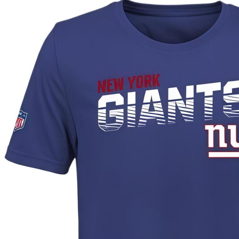 Nike NFL Collaboration T-Shirt New York Giants Training Short Sleeve Kids Tops Blue 3Z1B7FBGN-NYG