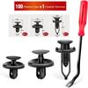 100PCS Assorted Retainers for Toyota/Lexus Engine Under Cover Push Fasteners