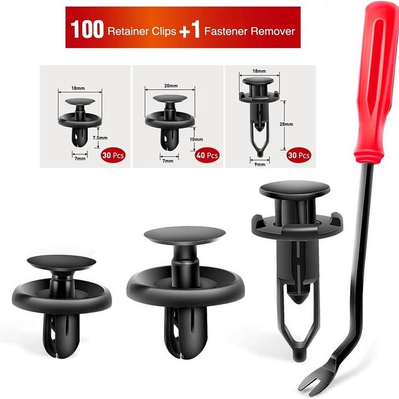 100 BUC Reținătoare Asortate pentru Toyota/Lexus Apărătoare Inferioară Motor Elemente de Fixare cu Apăsare