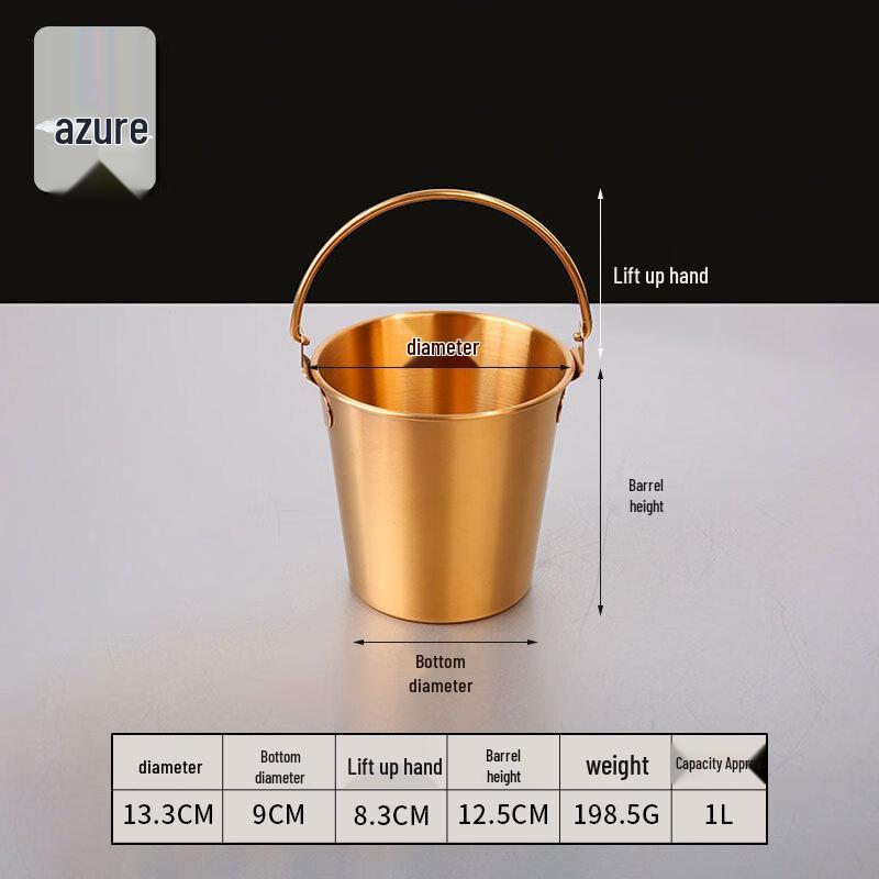 Weiyi Stainless Steel Portable Ice Bucket