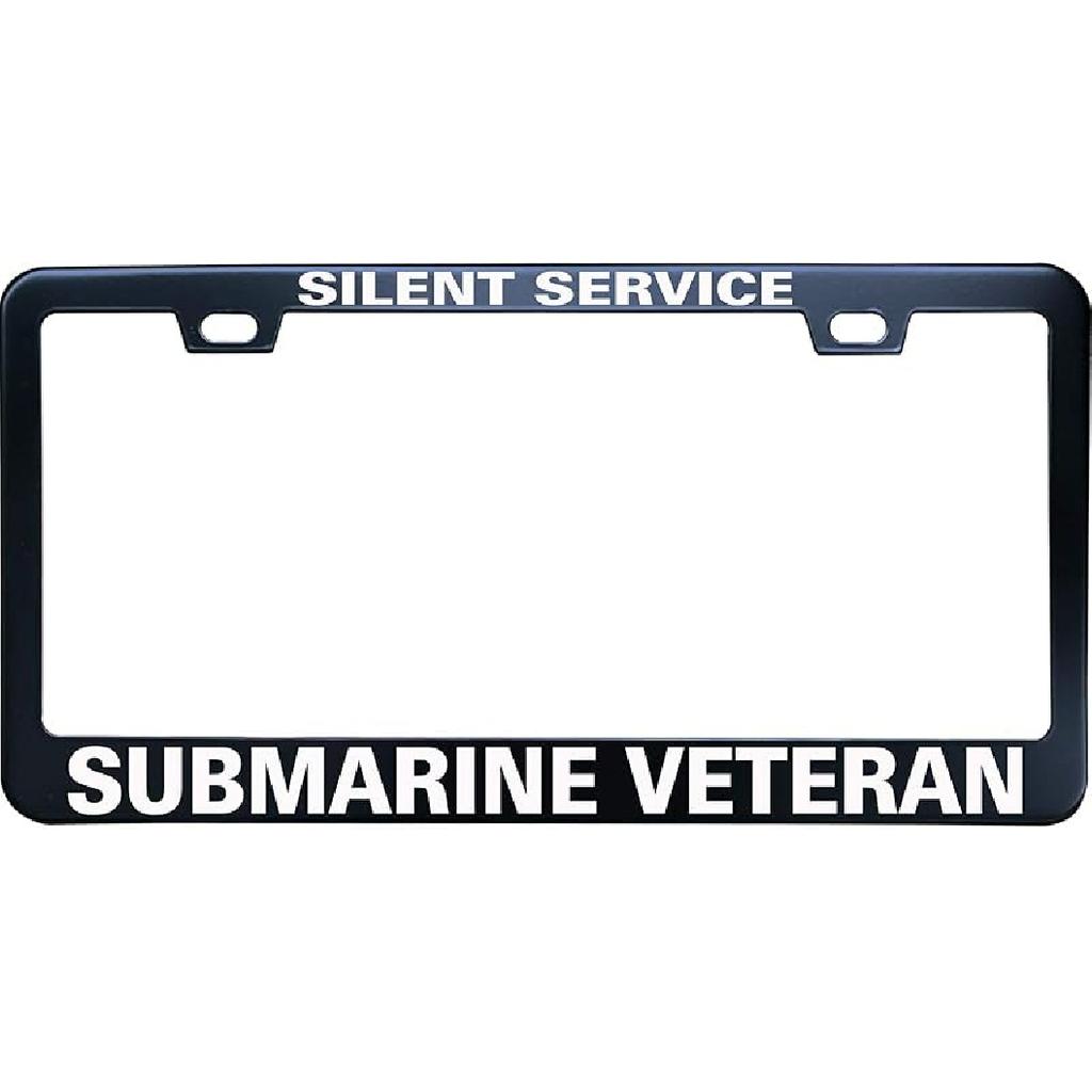 US Army Disabled Veteran License Plate Frames - Metal Car Tag Sign For Women/Men, Standard 6X12 2-Hole And Screws Fits US & Canada