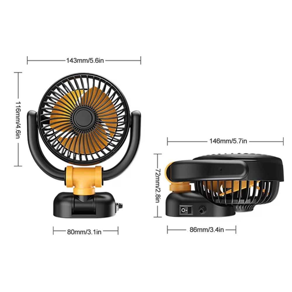 Folding Air Circulator Fan 5V/12V/24V Small Fan Dashboard Air Vent Fan  Auto SUV