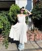 WIOE Boho Floral Cami Tiered Dress_Ivory