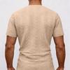 Men's Sweatshirt - Turned Collar - Half-zip Pullover Short-sleeved Shirt