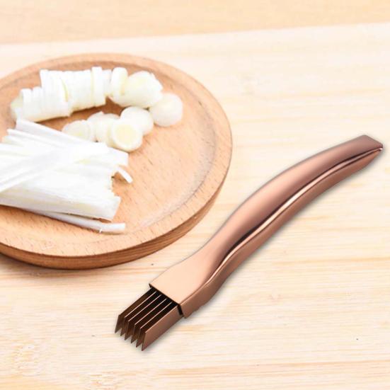 Stainless Steel Chopped Green Onion Knife Multi-Blade Kitchen Herb Cutter Multifunctional Scallion Shredding Tool Household Vegetable Slicer Gadget