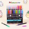 60-12pcs/set Fluorescent Gel Pens for Drawing and Handbooks, 1.0mm Tips - Ideal for Students and Classrooms.
