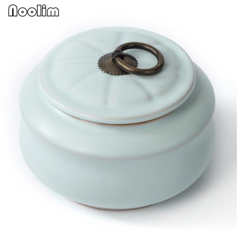 Handgjord porslinstekaddy Keramisk förseglad kryddburk förvaringstank med lock Matbehållare