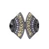 Retro Black Two-tone Ring, Fashionable Fan-shaped Ring, High-value Jewelry