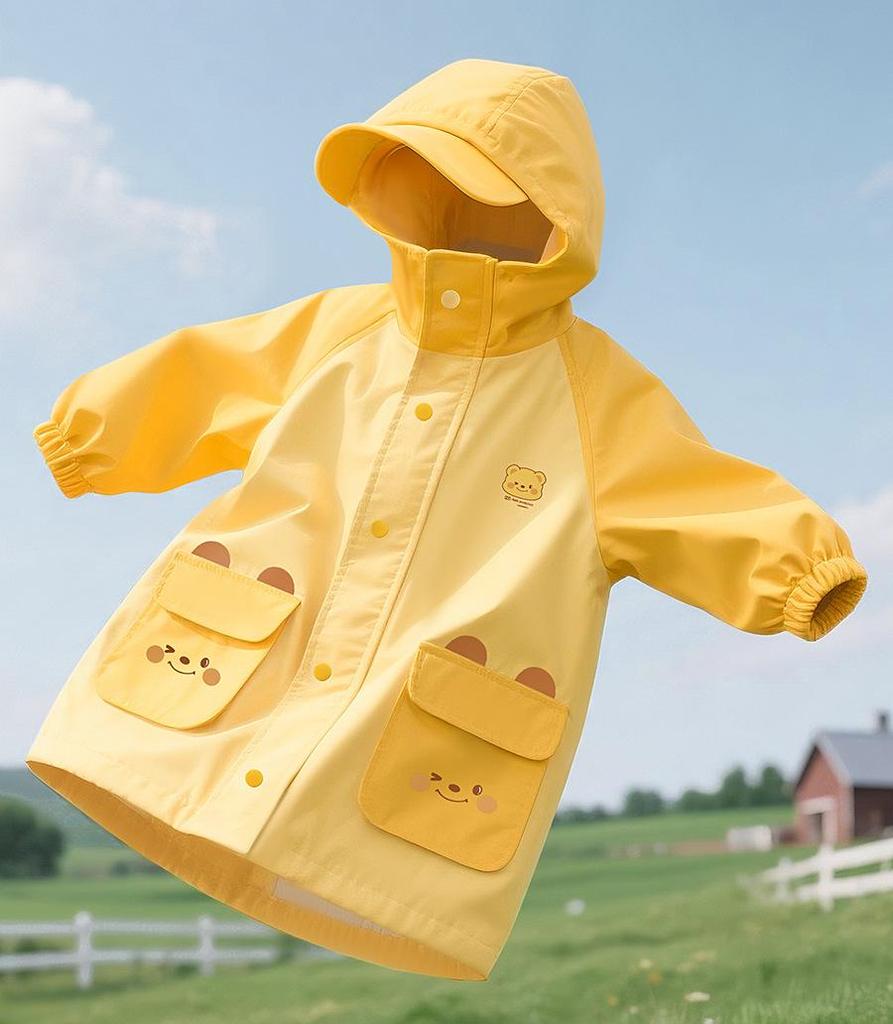 Stormproof One-Piece Raincoat for Children, 2025 Design - Ideal for Boys and Girls Ages 2+ in Kindergarten and Primary School.