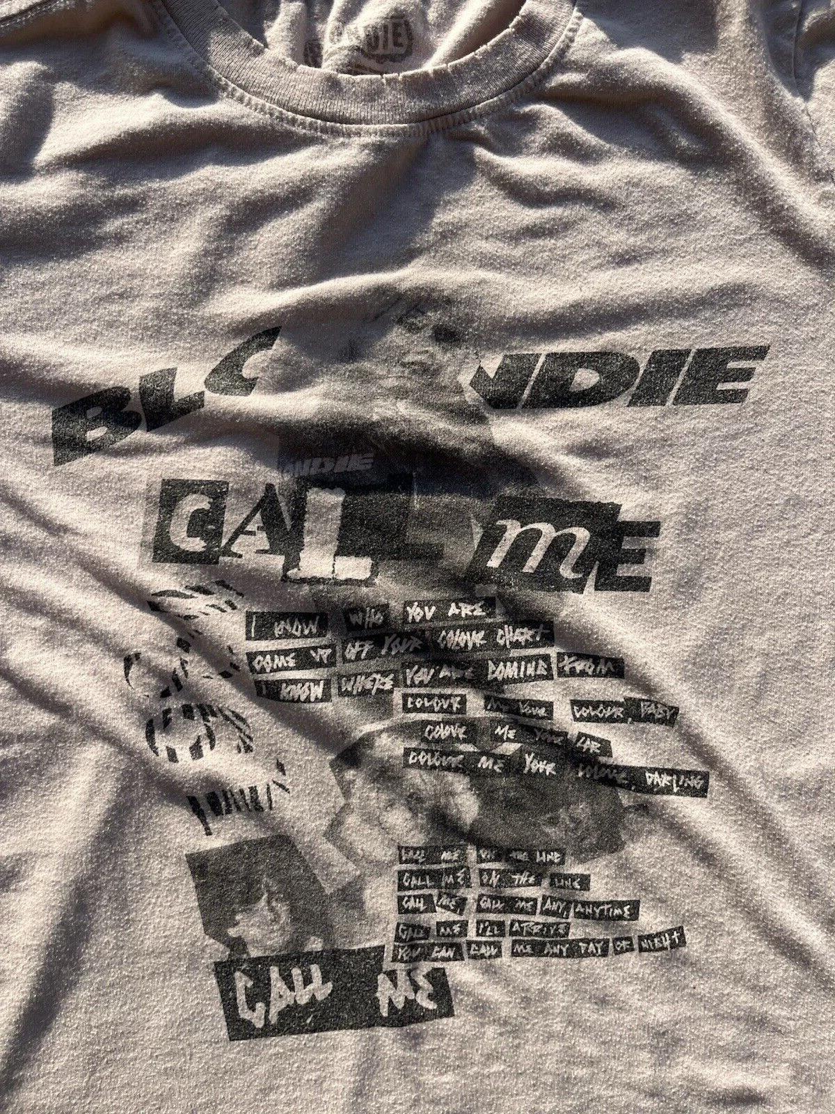 

Women s Blondie T-Shirt Beige Spell-0ut XS New Wave 70s New York Debbie Harry 2XL