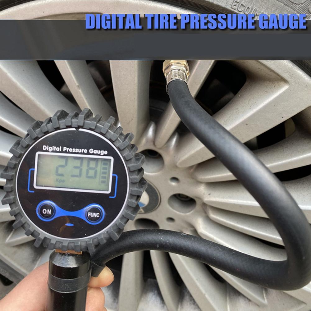 Car Digital Tire Inflator With Pressure Gauge 200 Psi Air Chuck High-precision Tire Inflation Meter