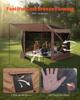 Pop up Gazebo Screen Tent, 3.6 x 3.6 m Large 6-Sided Camping Canopy Tent with Removable Top & Carry Bag, Quick-Set & Bite-Proof, Screen House Sun