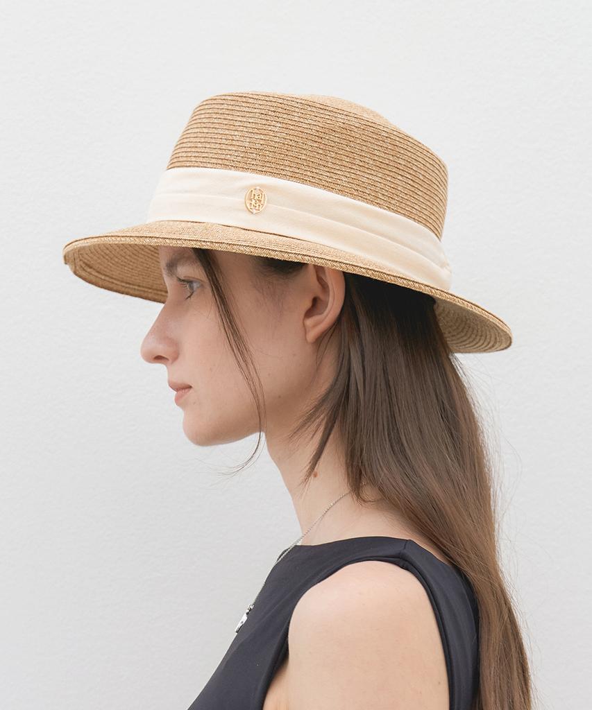 Hallen Raffia Boater Hat (C046_Ivorywhite)