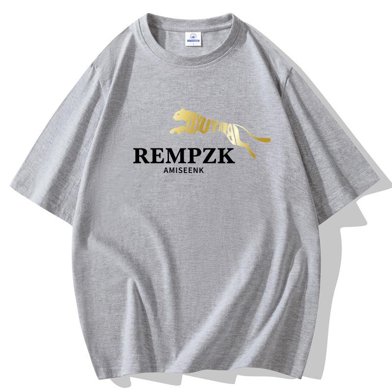 Golden Leopard Man's Short Sleeves Loose T-shirt 100% Cotton Casual Tee Size S-5XL