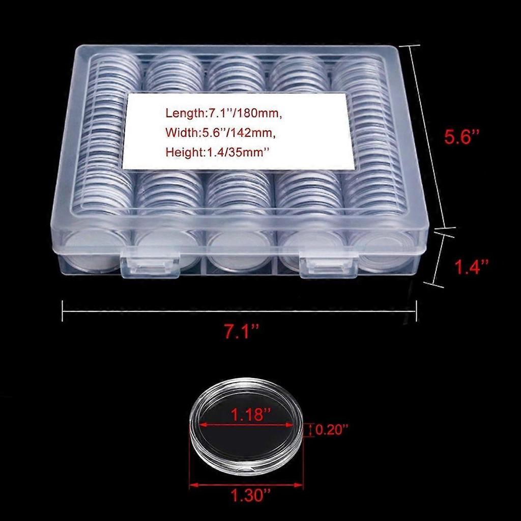 240 Pieces 30mm Coin Capsules Coin Holders for Collectors