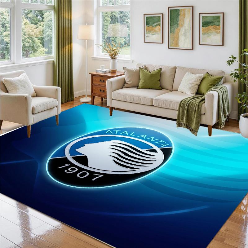 Atalanta FC Design Crystal Velvet Rug Soft Decorative Mat for Bedroom Entrance
