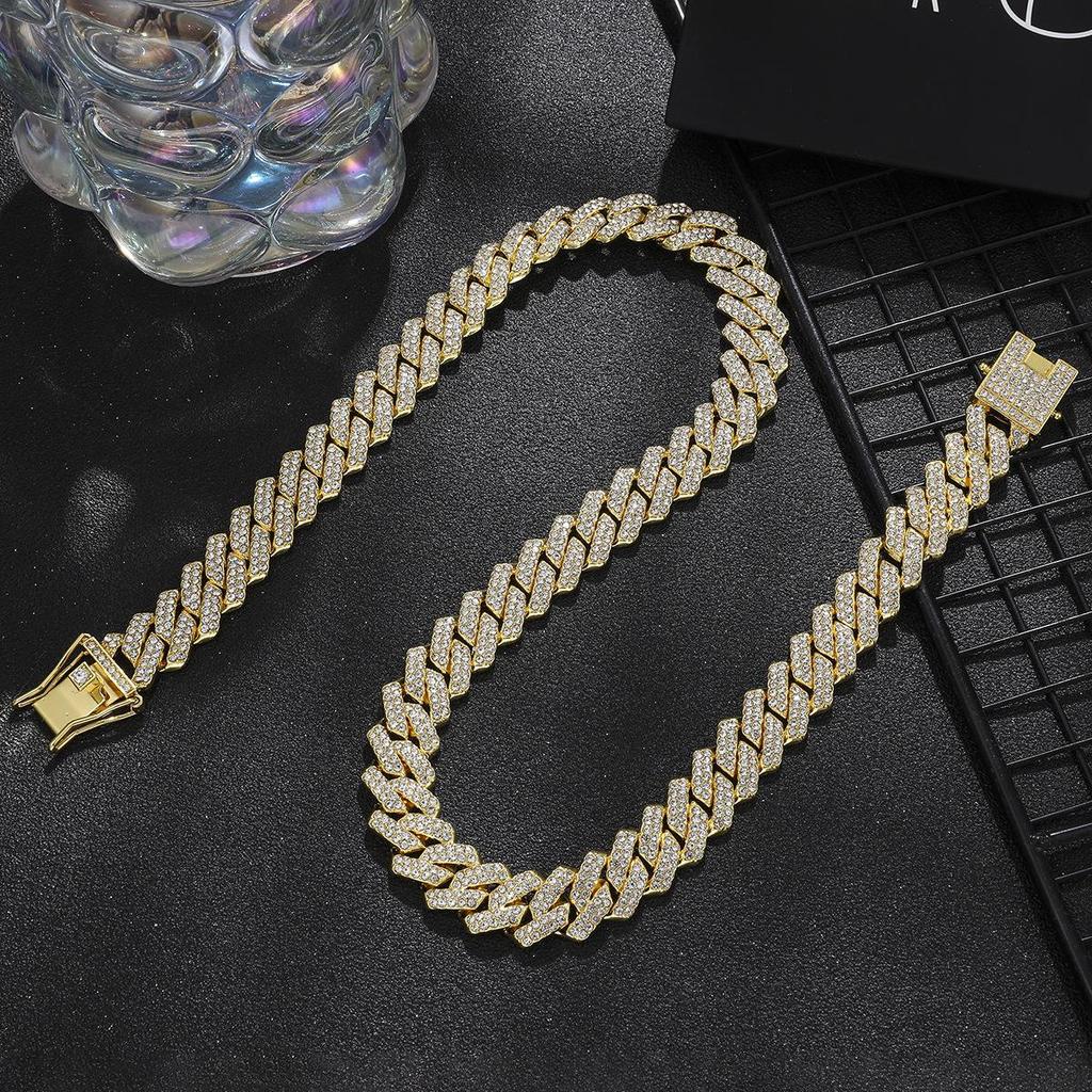 Men's Hip Hop 14mm Diamond Cuban Chain Necklace