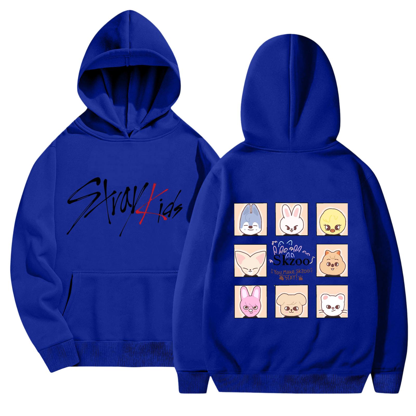 Unisex Fashionable Casual Long Sleeved Loose Printed Hooded Sweatshirt XL