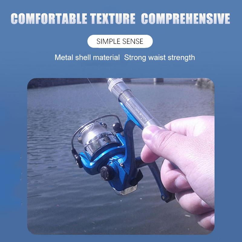 Ultra Short Pocket Rods Steelhead Fishing Rods Small Micro Mini Fishing Rods 1M 1.4M 1.6 Drum Reel Ice Fishing