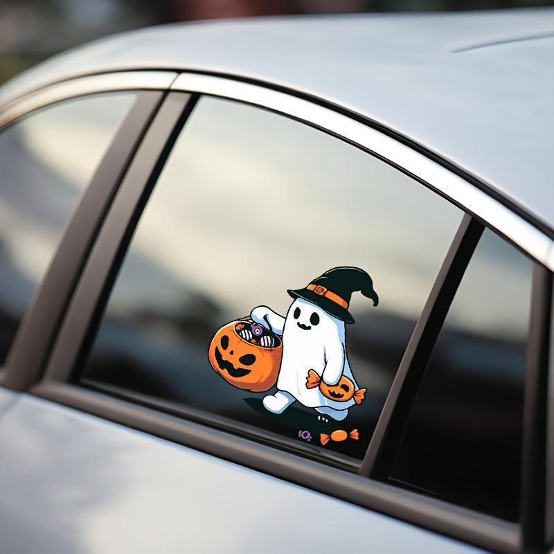 Ghost & Pumpkin Halloween Candy Stickers for Cars, Motorcycles, & Notebooks