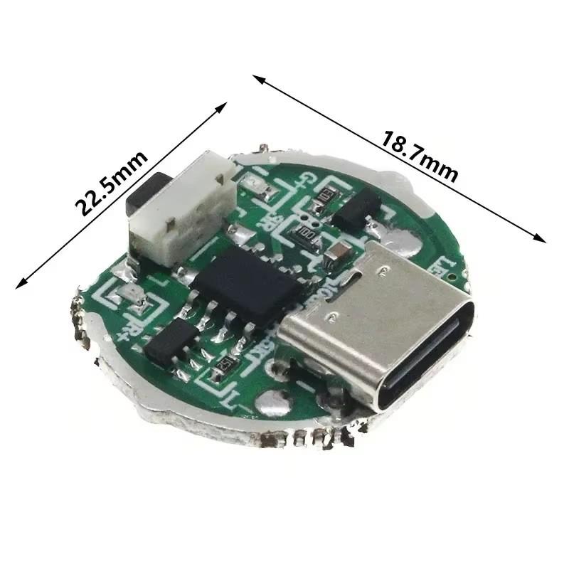 Gleichstrom 3,2-4,2V Zwei-Gang-Treiberplatine Taschenlampen-Treiberzubehör Platine Schalter Ladeintegrierte Platine