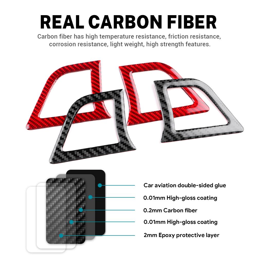 Real Soft Carbon Fiber Sticker For Subaru Legacy Outback 2010 2011 2012 2013 2014 LHD RHD Car Instrument Defogger Air Outlet