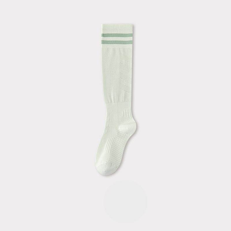 Women's New Summer Stripe Sweat Absorbing Deodorant Breathable Solid Color Non Slip No Bone Pressure High Leg Socks