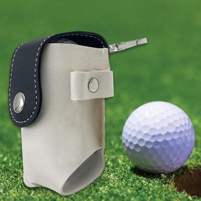 Leather Tee Holder, Belt Waist Bag Hook Clip Storage Container Case Ball Pouch for Golfers Kids