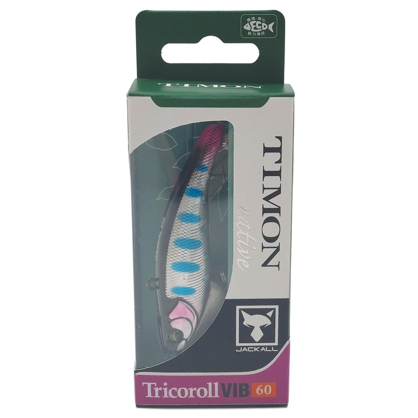 

JACKALL Timon Tricolor Vibe 60, Мульти-Черный