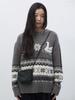 GENERALIDEA Swan Nordic Knit Pullover [Grey] / Wbe4L05552