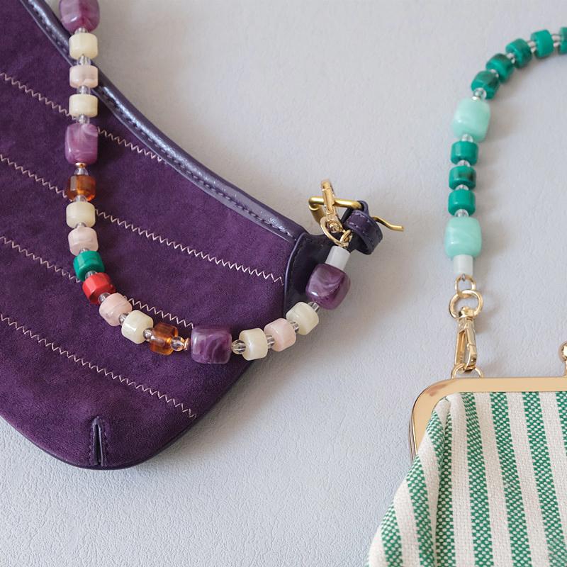 New Fashion Woman Bag Accessory Detachable Candy Beaded Chains Cute Acrylic Luxury Strap Women Elegant Bag Acrylic Handle Chain
