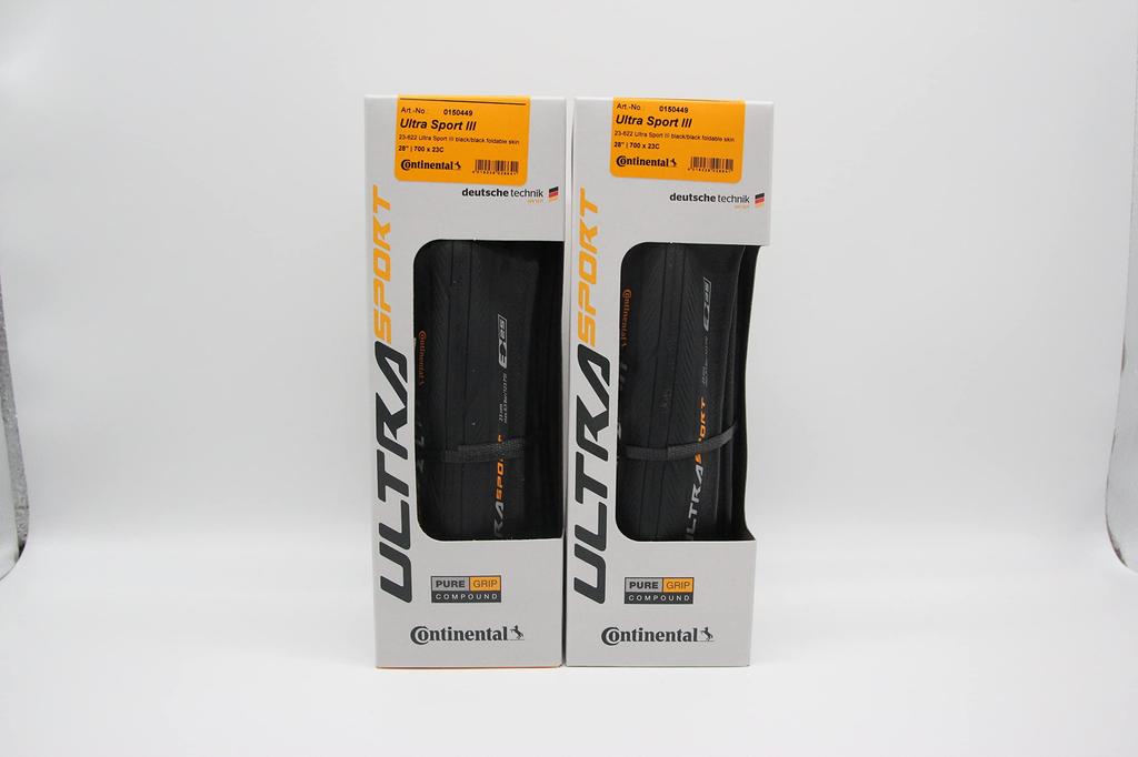 Continental Ultra Sport 3 700x23C FB Ultra Sport 3 Clincher Road Tire 1 Piece Black-Black [Used]
