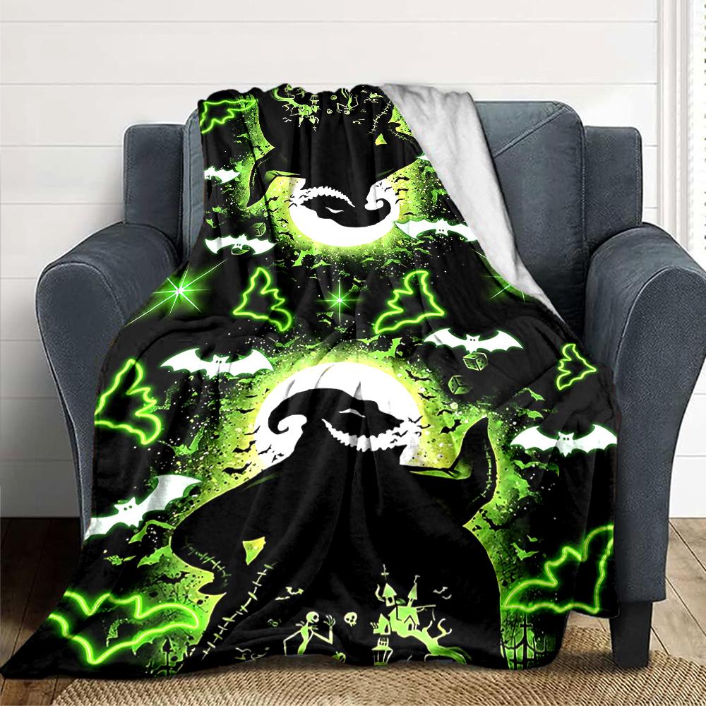 Halloween Night Silhouette Blanket Soft Throw Blanket For Home Bedroom Bed Sofa Travel Office Solid Christmas Blanket