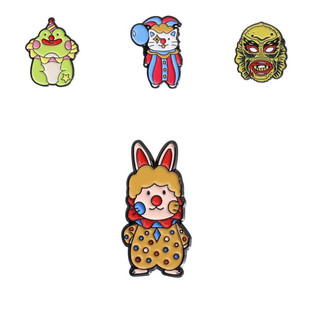 Unique Cartoon Horror Character Metal Badge Brooch Personal Accessory For Collectors