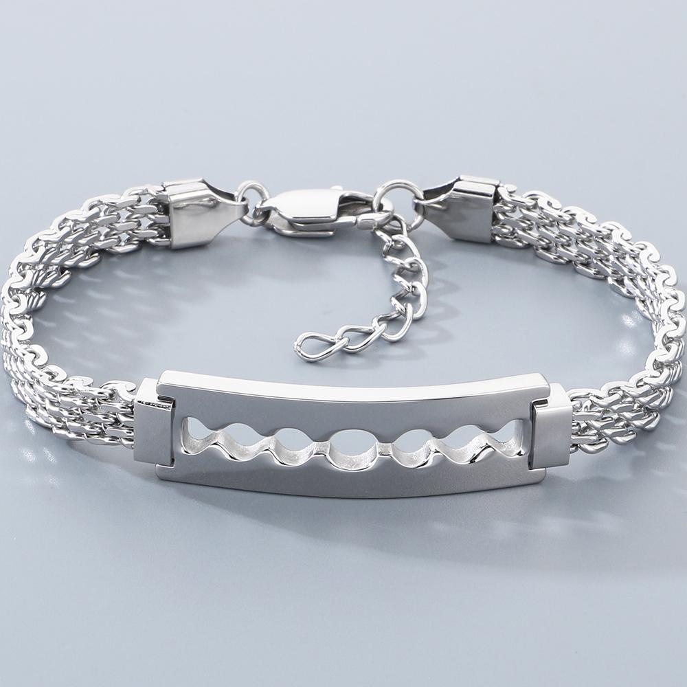 

Men s 6MM Wide Link Chain Bracelet for Man Stainless Steel Matching Bracelets Waterproof On Hand Wrist Jewelry Boys Birthday Gifts 19--23CM серебряный
