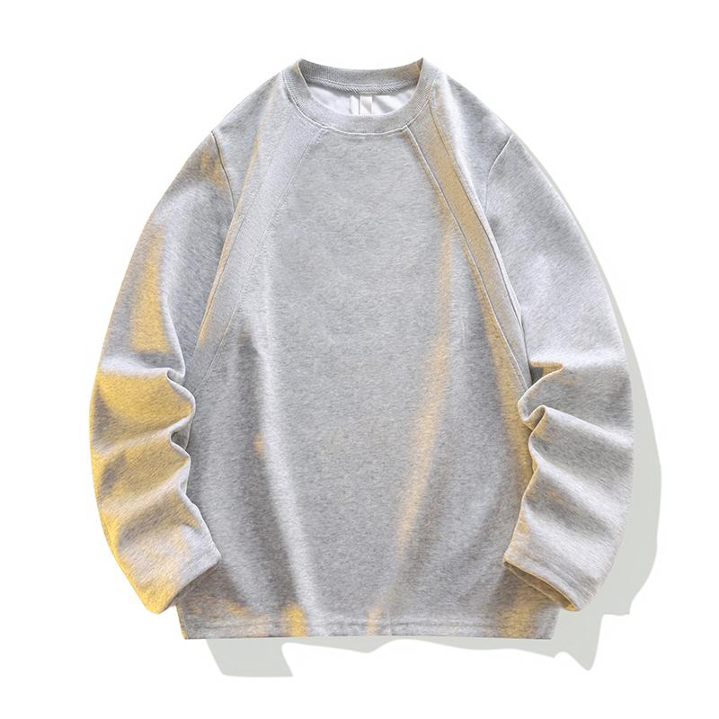 

Мужские пуловеры 2025 Весна Однотонные худи Хлопковые базовые толстовки Осень Мужские повседневные Свободного кроя Модные худи 5XL серый