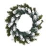 Green Round Artificial Wreath for Door Window Wall Fireplace Display