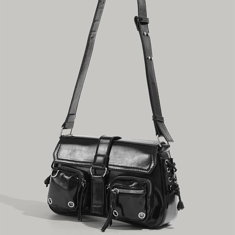 2025 New Motorcycle Style Sweet Cool Millennium Hot Girl Single Shoulder Underarm Bag High-end Versatile Niche Crossbody Bag