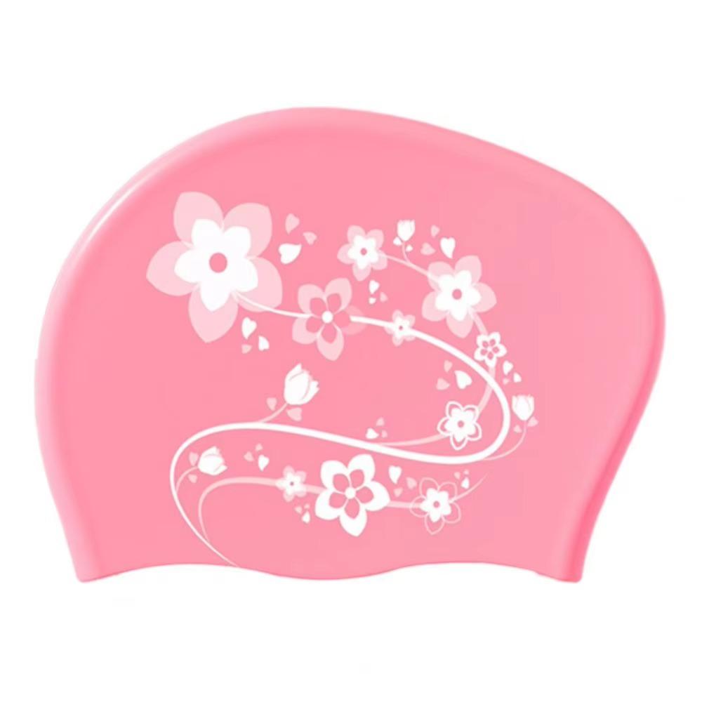 Soft Flower Swim Headgear Thicken Design Snorkeling Cap  Prevent Chlorine Irritation