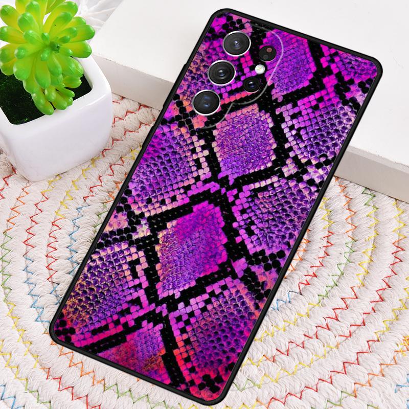 Snake Skin Texture TPU Phone Case For Samsung Galaxy Note 10 Pro S26 S25 S24 S23 S22 Ultra Plus S21 FE S20 Shockproof Cover