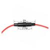 Automotive Car Inline Screw Type 5X20Mm AGC Fuse Holder 16 Awg Wire (Pcak Of 10)