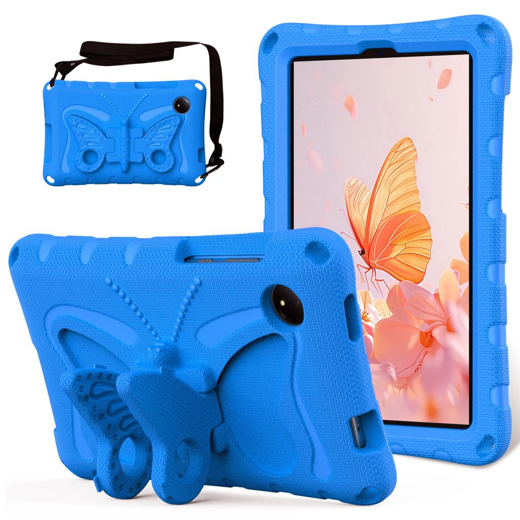 For Xiaomi Redmi Pad SE 4G 8.7 Inch Case Butterfly Kickstand EVA Tablet Cover with Shoulder Strap
