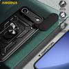AMORUS For iPhone 17 Air Case Kickstand PC+TPU Phone Cover with Camera Lens Slider