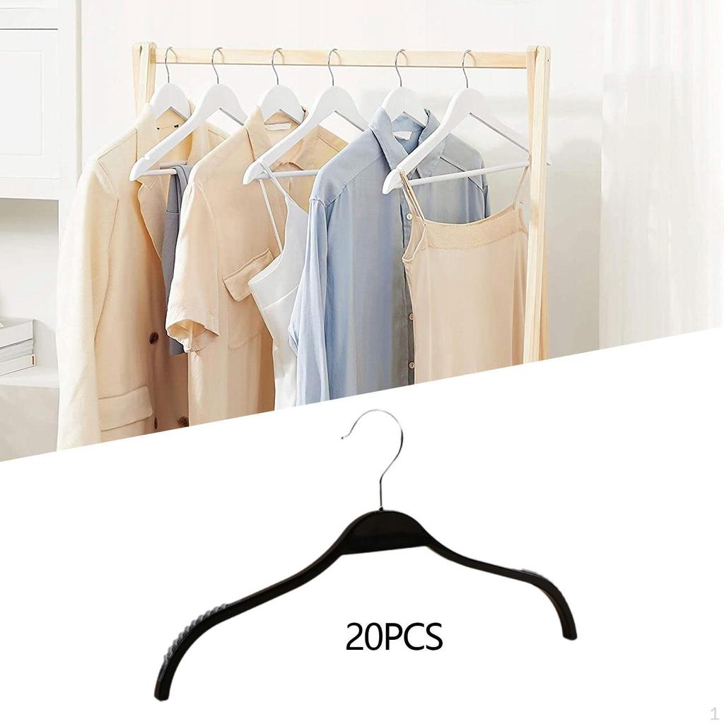 20 Pieces Clothes Hangers 15" Dry Wet for Pants Dress Shirts White
